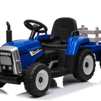 Tractor azul 12V+ remolque, niños de 1 a 5 años  INDA192-XMX611BLUE